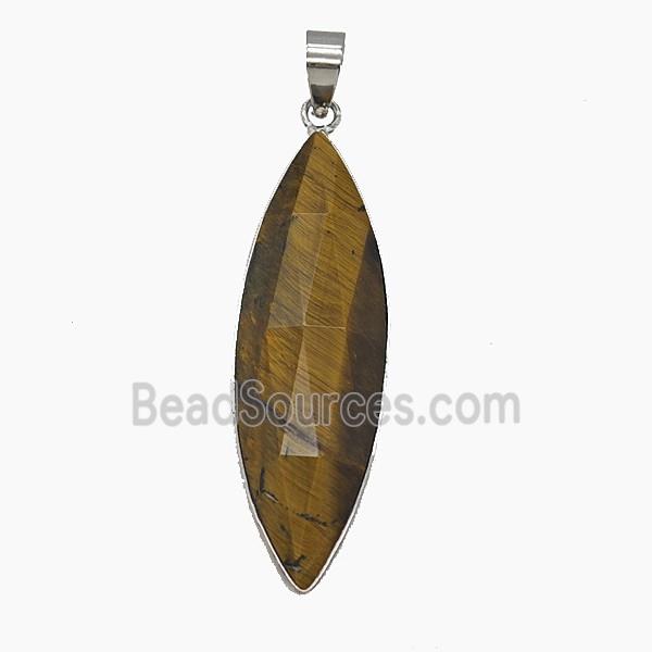 Gemstone Pendant, Platinum Plated