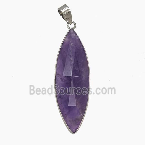 Gemstone Pendant, Platinum Plated