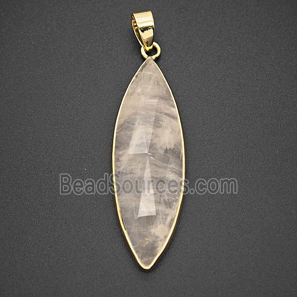 Gemstone Pendant, Platinum Plated