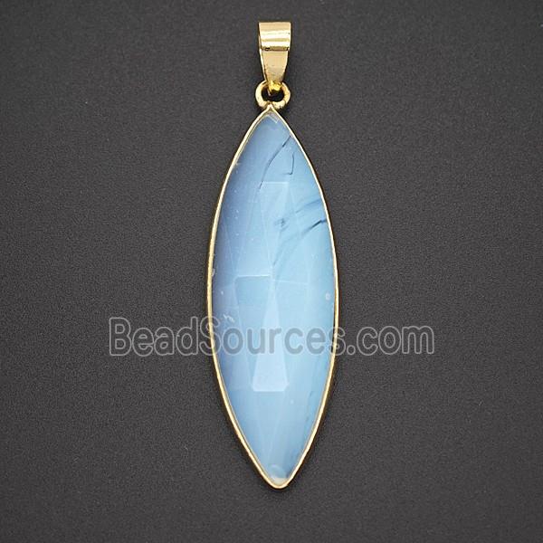 Gemstone Pendant, Platinum Plated