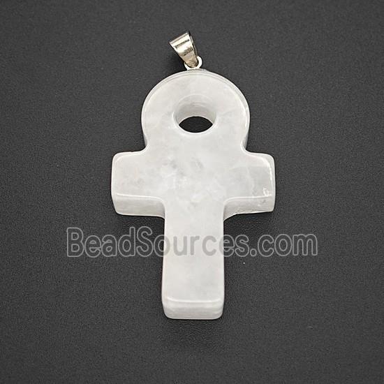 Gemstone Pendant, Platinum Plated
