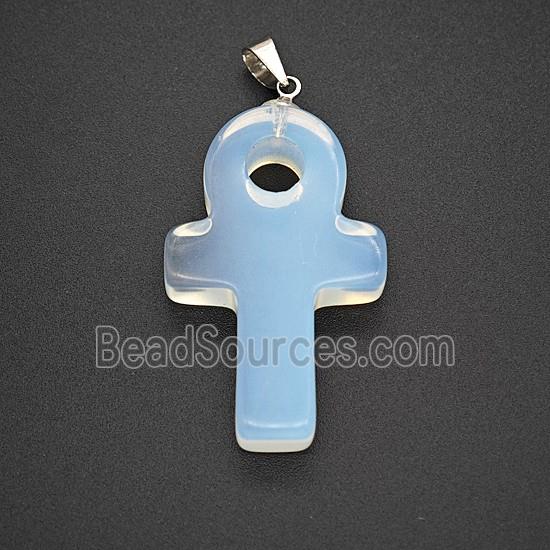 Gemstone Pendant, Platinum Plated