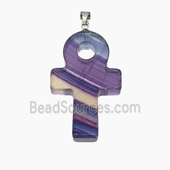 Gemstone Pendant, Platinum Plated
