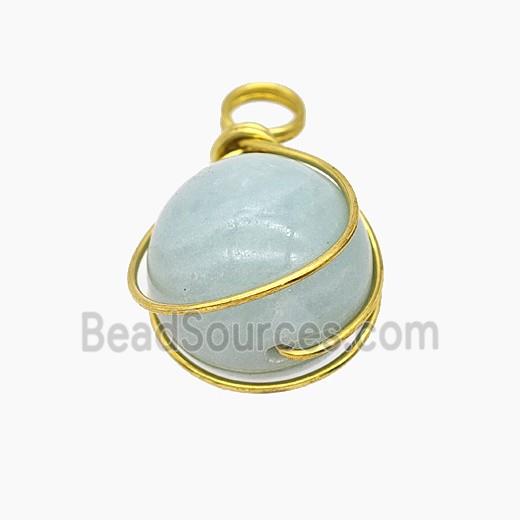 Gemstone Pendant, Platinum Plated