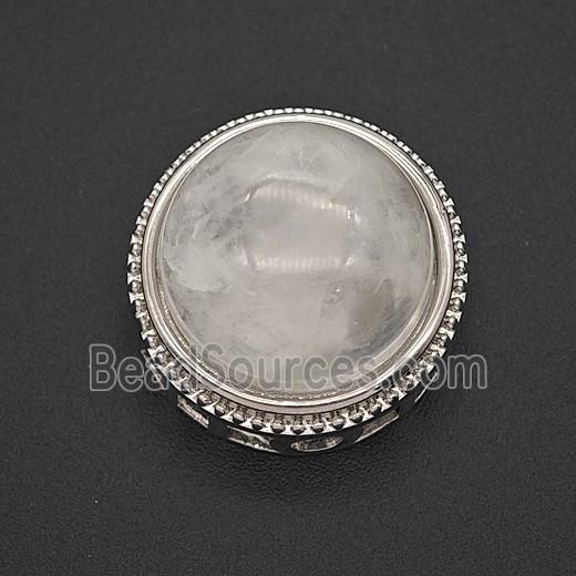 Gemstone Pendant, Platinum Plated