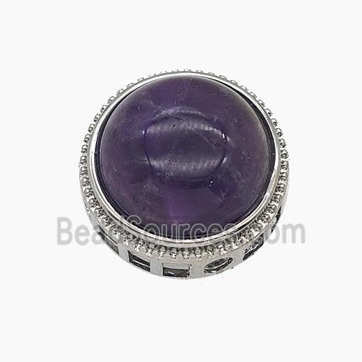 Gemstone Pendant, Platinum Plated