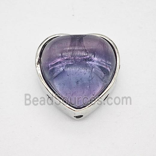 Gemstone Pendant, Antique Silver Plated