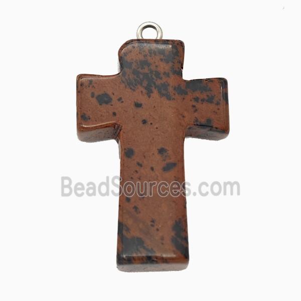 Autumn Jasper Cross Pendant