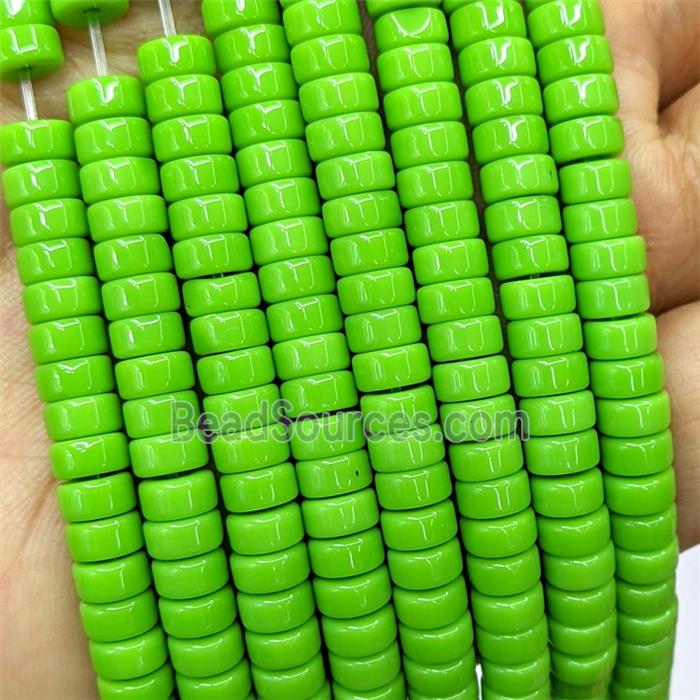 Mint Green Jadeite Glass Heishi Beads