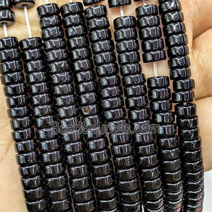 Black Jadeite Glass Heishi Beads