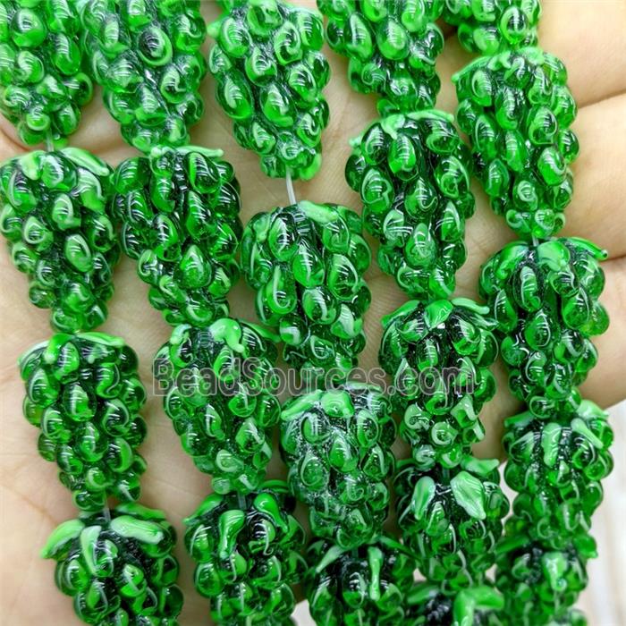 Lampwork Glass Grapes Beads Green
