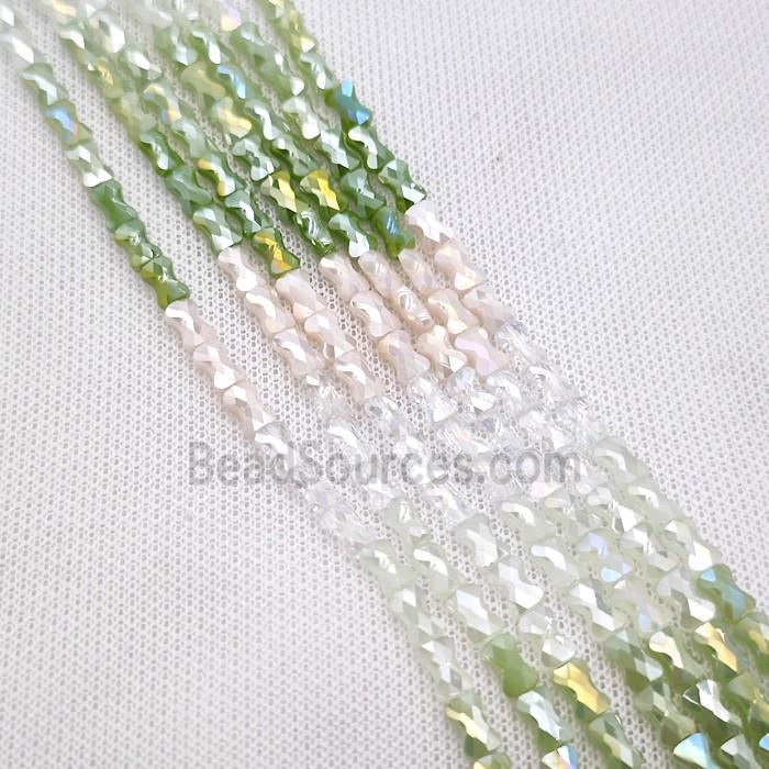 Crystal Glass Beads Bowknot Mixed Color