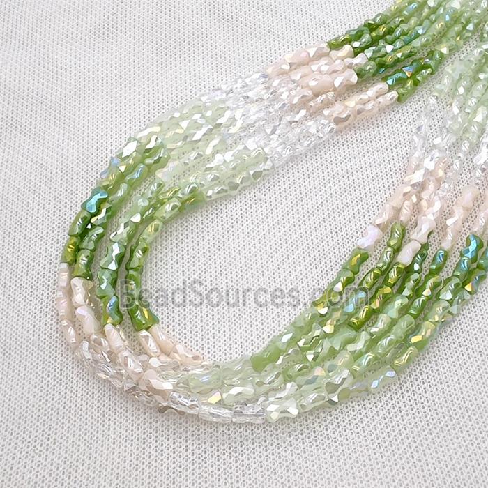 Crystal Glass Beads Bowknot Mixed Color
