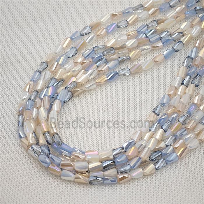 Crystal Glass Beads Twist Mixed Color
