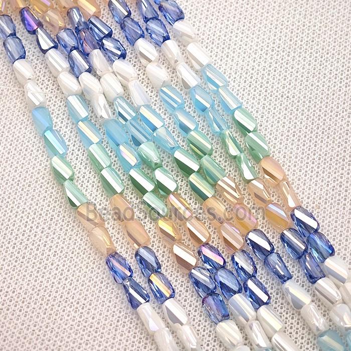 Crystal Glass Beads Twist Mixed Color