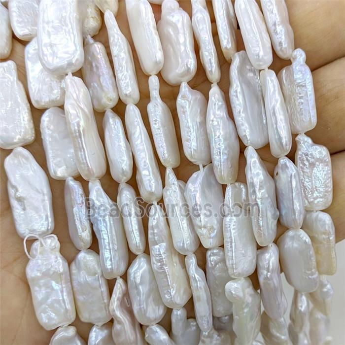 Baroque Style White Pearl Beads Freeform