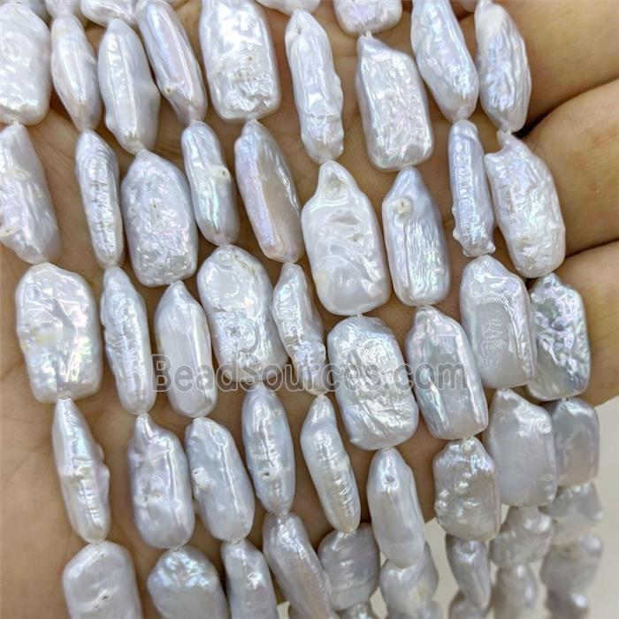 Baroque Style White Pearl Beads Freeform