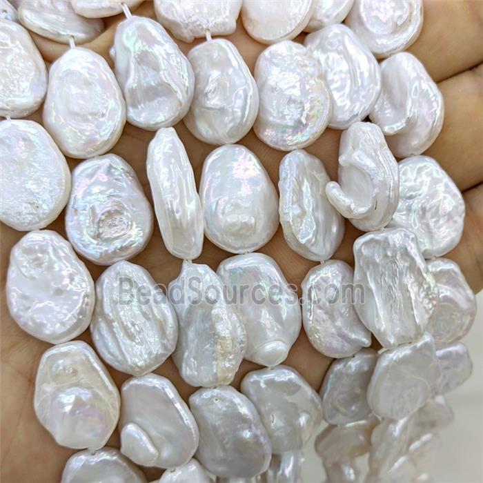 Baroque Style White Pearl Beads Freeform