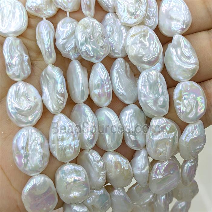 Baroque Style White Pearl Beads Freeform