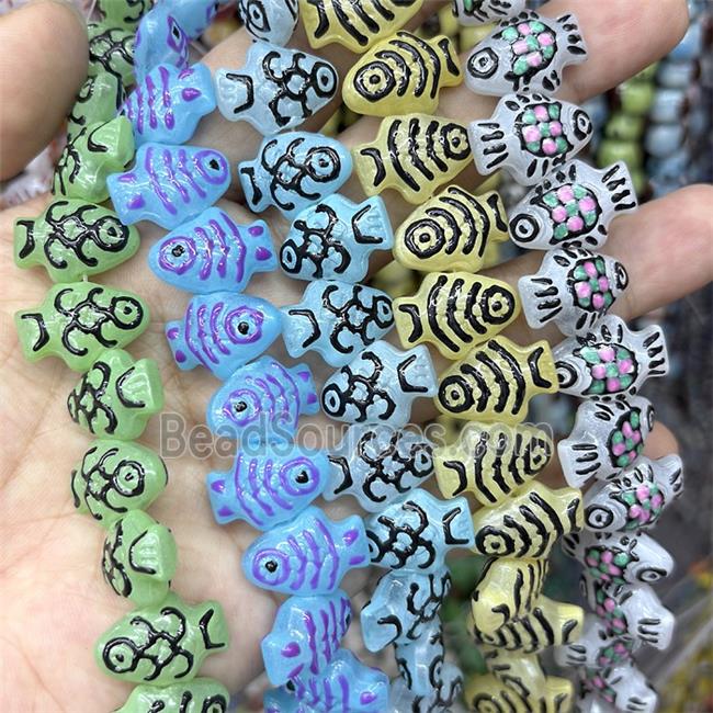 Porcelain Beads, fish