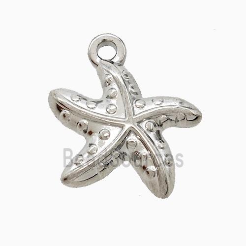 Raw Stainless Steel Starfish Pendant