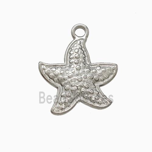 Raw Stainless Steel Starfish Pendant