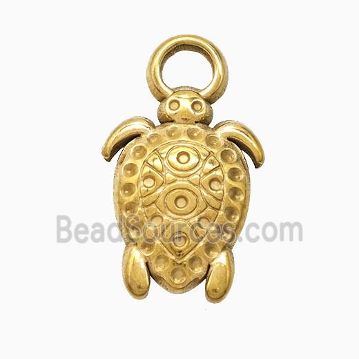 Stainless Steel Tortoise Pendant Gold Plated