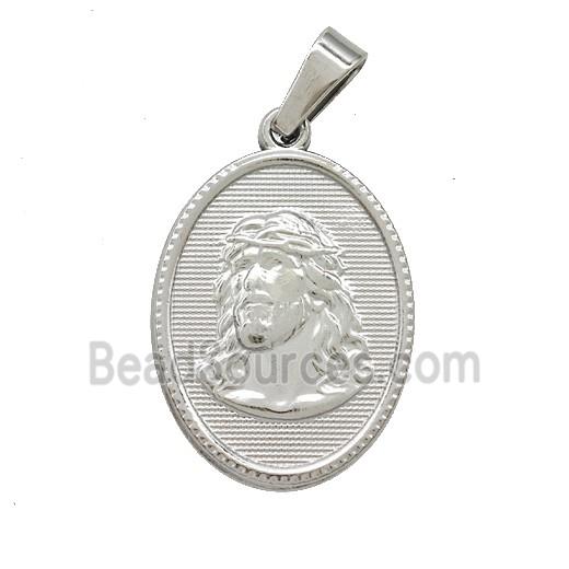 Raw 304 Stainless Steel Jesus Pendant