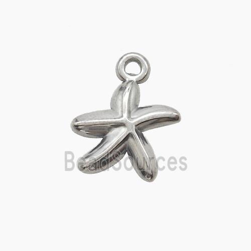 Raw Stainless Steel Starfish Pendant