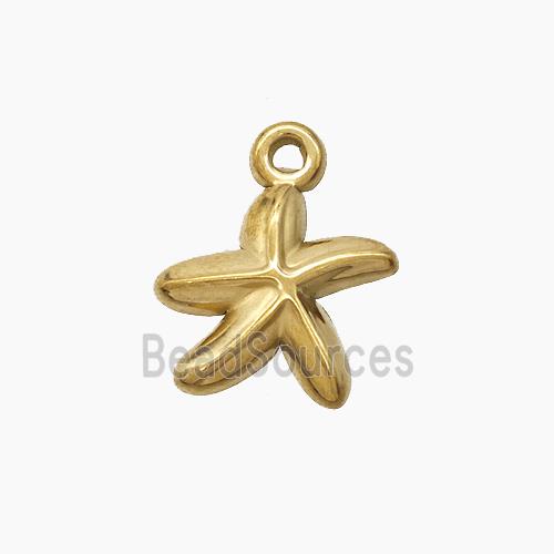 Stainless Steel Starfish Pendant Gold plated