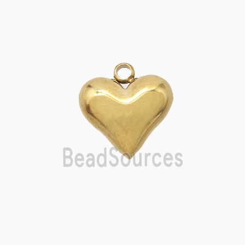 Stainless Steel Heart Pendant Gold Plated