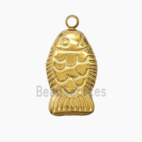 Stainless Steel Fish Pendant Gold Plated