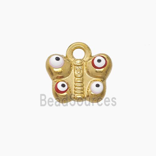 Stainless Steel Butterfly Pendant Eye Gold Plated