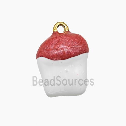 Stainless Steel Ice Cream Pendant Enamel Gold Plated