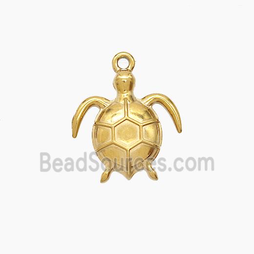 Stainless Steel Tortoise Pendant Gold Plated