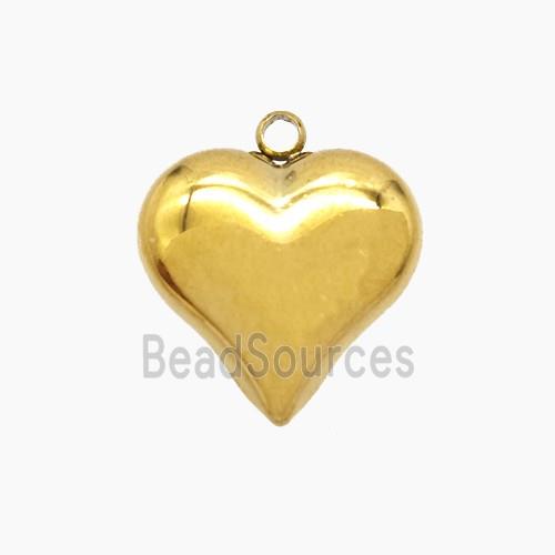 Stainless Steel Heart Pendant Gold plated
