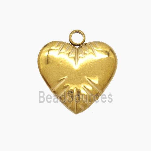 Stainless Steel Heart Pendant Gold plated