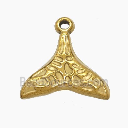 Stainless Steel Mermaid-Tail Pendant Gold Plated