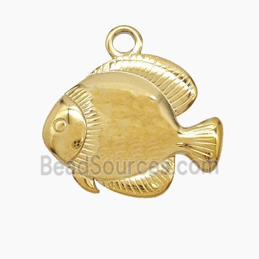 Stainless Steel Fish Pendant Gold Plated