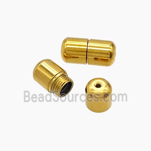 Stainless Steel Cord End Screw Gold plated