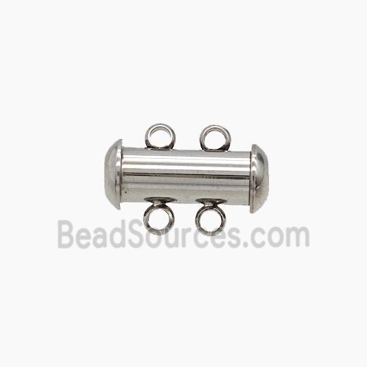 Raw Stainless Steel Clasp 2Strings Magnetic