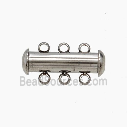 Raw Stainless Steel Clasp 3Strings Magnetic