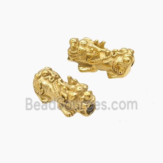 Stainless Steel Pixiu Beads Gold plated