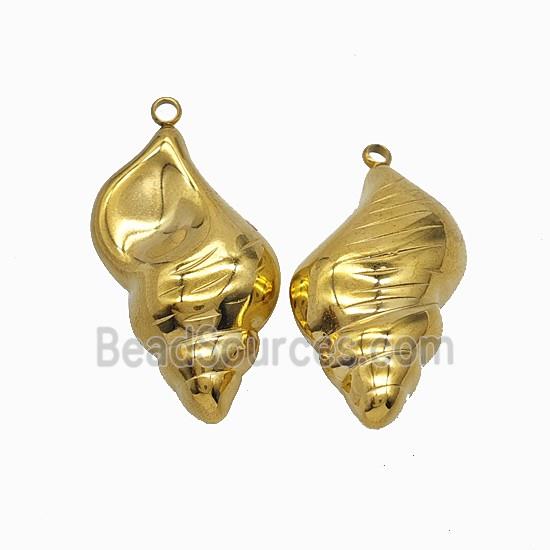 Conch Shell Charms Stainless Steel Pendant Gold Plated