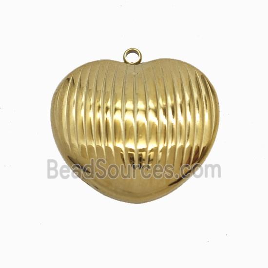 Stainless Steel Heart Pendant Gold Plated