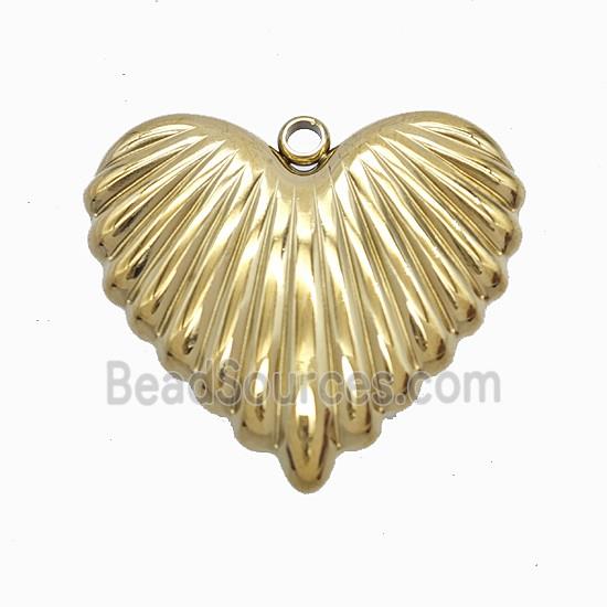 Stainless Steel Heart Pendant Gold Plated