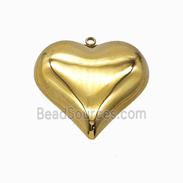 Stainless Steel Heart Pendant Gold Plated