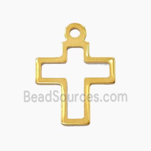 Stainless Steel Cross Pendant Gold Plated