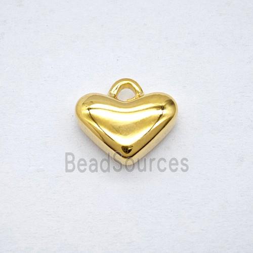 Stainless Steel Heart Pendant Gold Plated