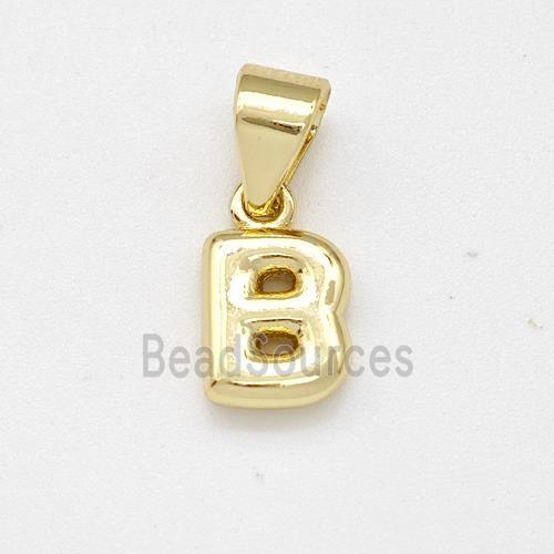 Stainless Steel Letter-B Pendant Gold Plated